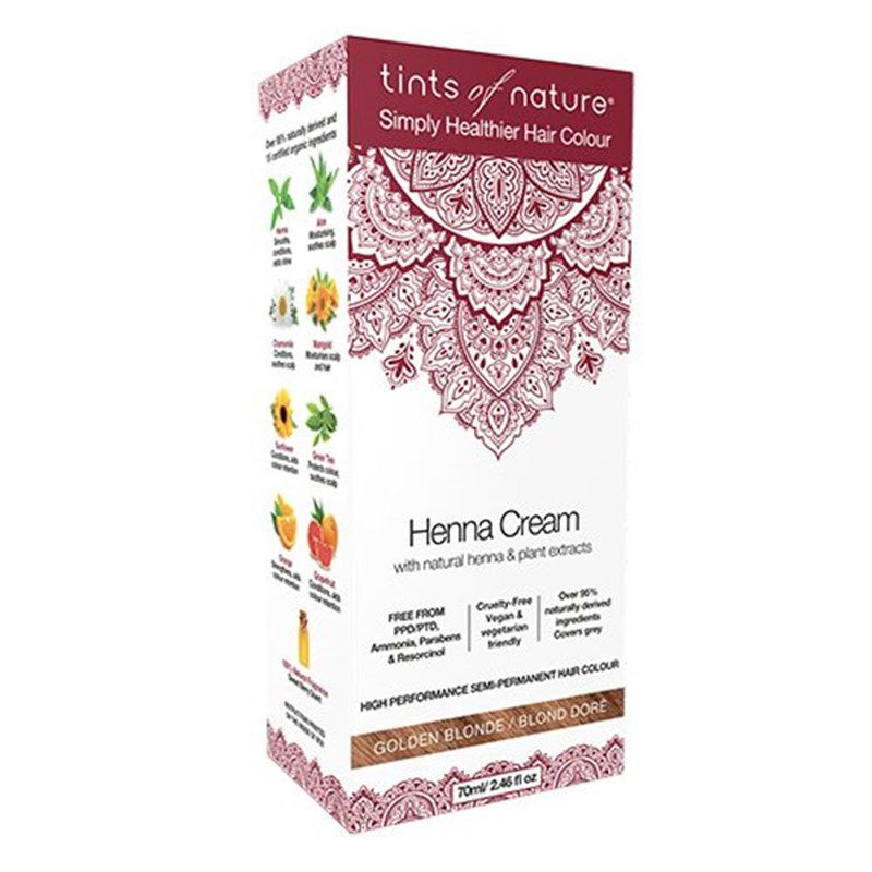 Tints of Nature Hårfarve Henna Creme Golden Blonde (70 ml)