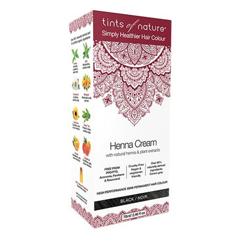 Tints of Nature Hårfarve Henna Creme Black (70 ml)